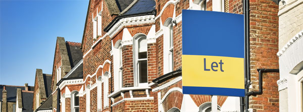 Row of houses for sale